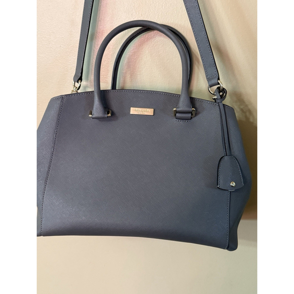 Kate Spade New York Tilden Place Pippa Leather Satchel Cloudcover $398 EXCELLENT - Picture 2 of 10
